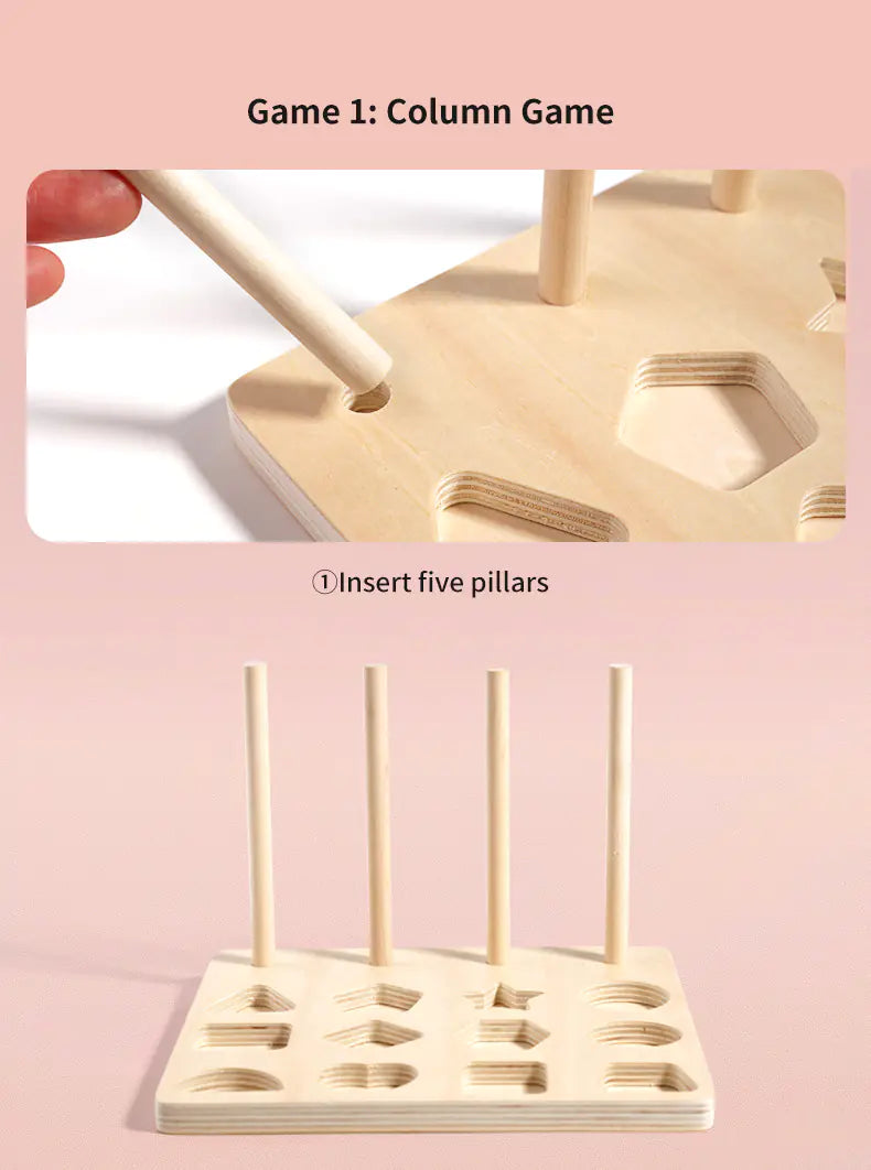 Wooden Shape Matching Board