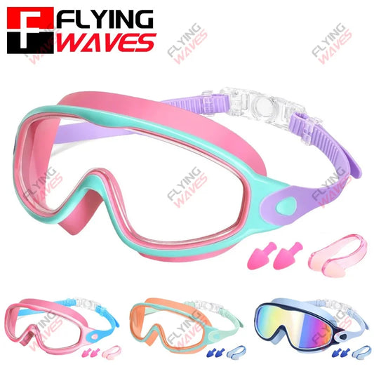 Kids Swim Goggles Anti-Fog UV Protection - Ages 3-15, No Leak