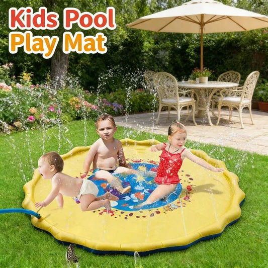 Kids Inflatable Spray Water Mat - Giant Outdoor Splash Pad for Summer